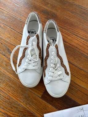Madewell MWL Sidewalk Low-Top Sneakers in Leather and Calf Hair Wave Edition